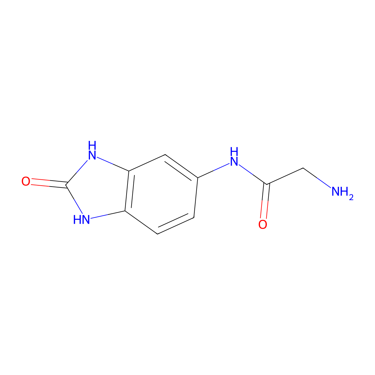 N-(2-Oxo-2,3-Dihydro-1h-Benzimidazol-5-Yl)glycinamide molecular structure, CAS 1156726-25-8