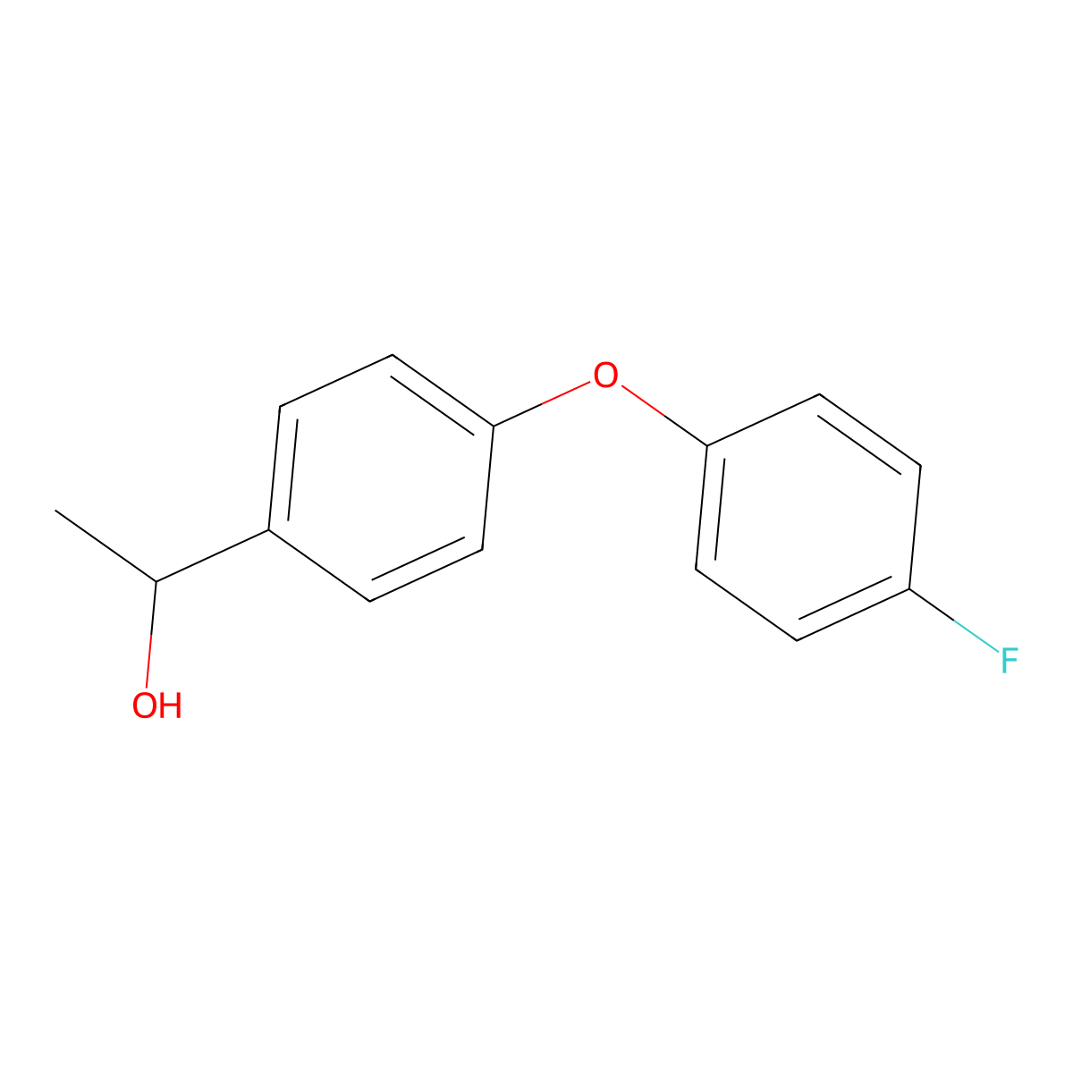 1-[4-(4-Fluorophenoxy)phenyl]ethan-1-ol molecular structure, CAS 1156737-05-1