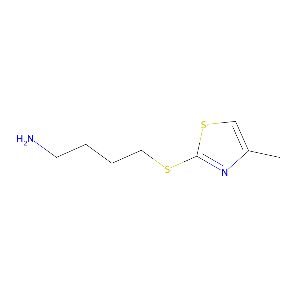 4-[(4-Methyl-1,3-thiazol-2-yl)sulfanyl]butan-1-amine molecular structure, CAS 1156745-95-7