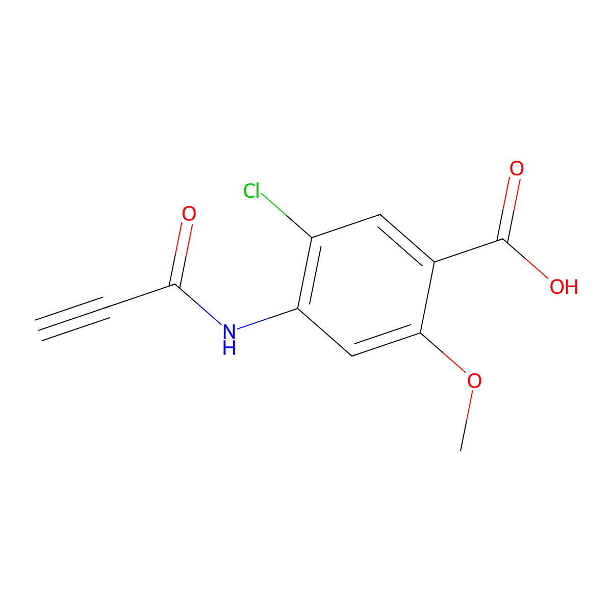 5-Chloro-2-methoxy-4-(prop-2-ynamido)benzoic acid molecular structure, CAS 1156747-97-5