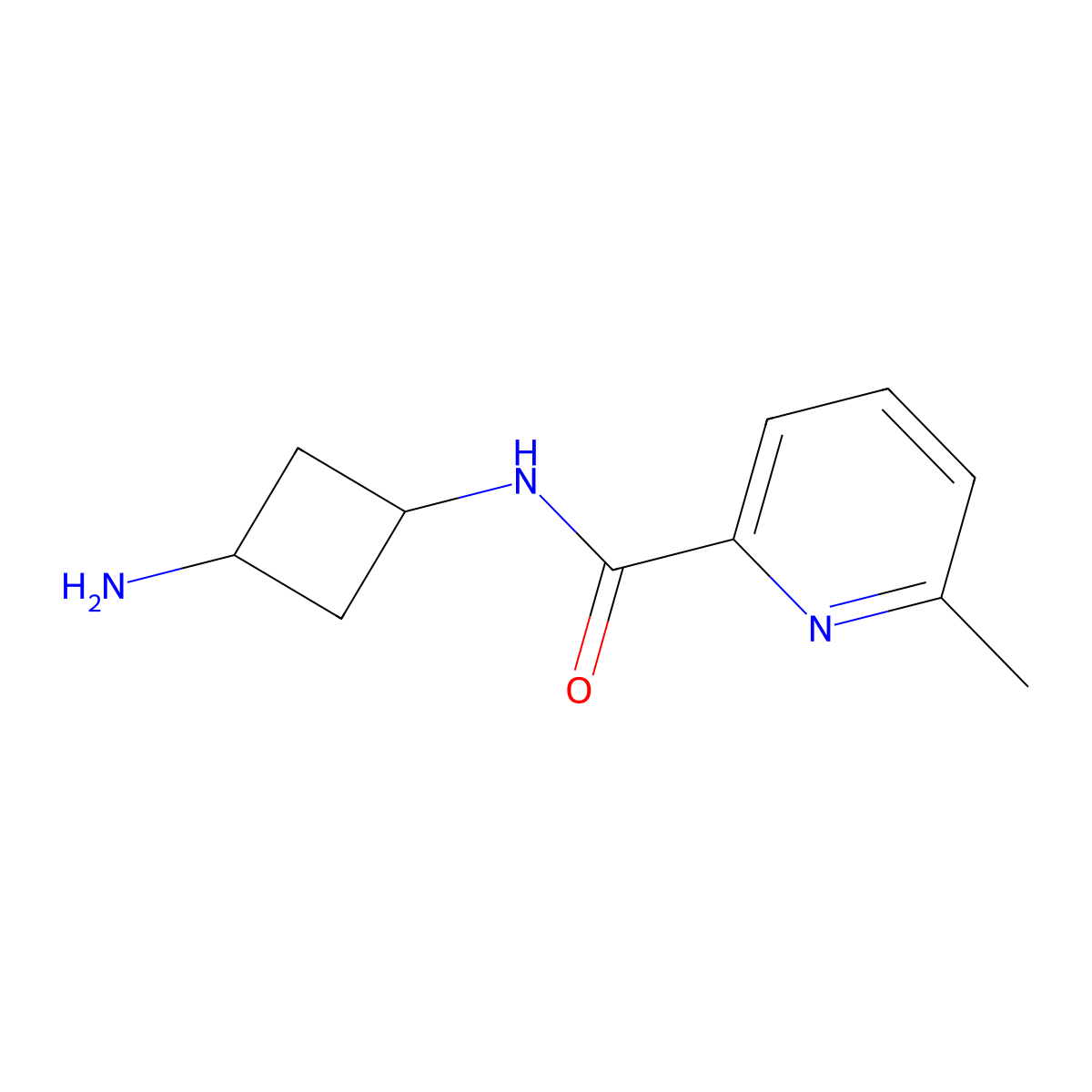 N-(3-aminocyclobutyl)-6-methylpyridine-2-carboxamide molecular structure, CAS 1156748-99-0