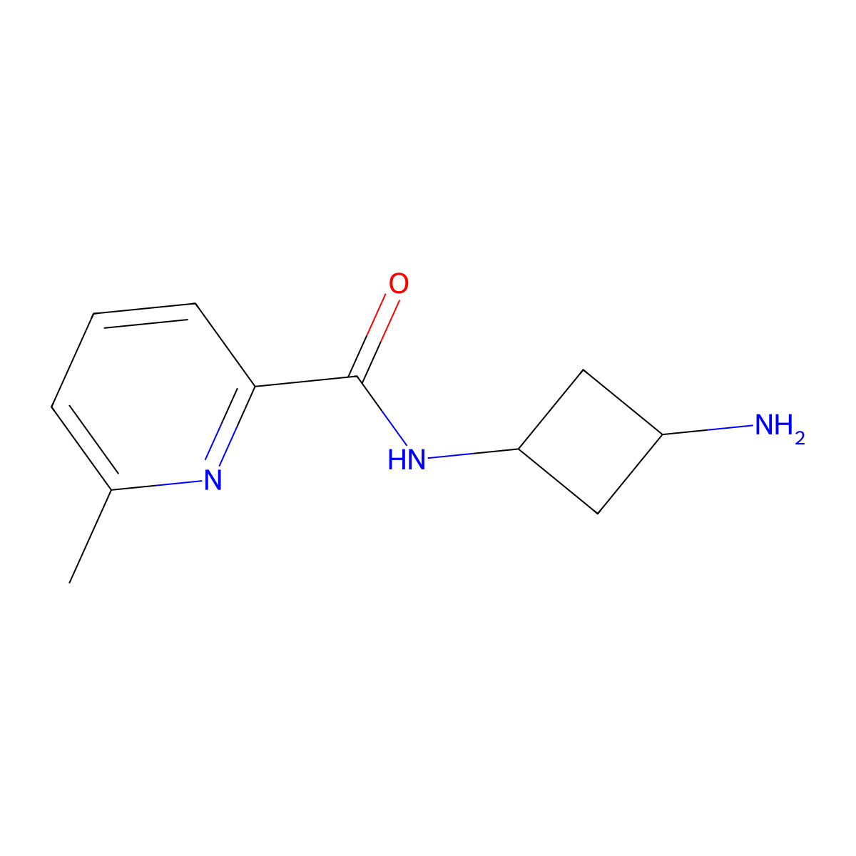 N-(3-aminocyclobutyl)-6-methylpyridine-2-carboxamide molecular structure, CAS 1156748-99-0