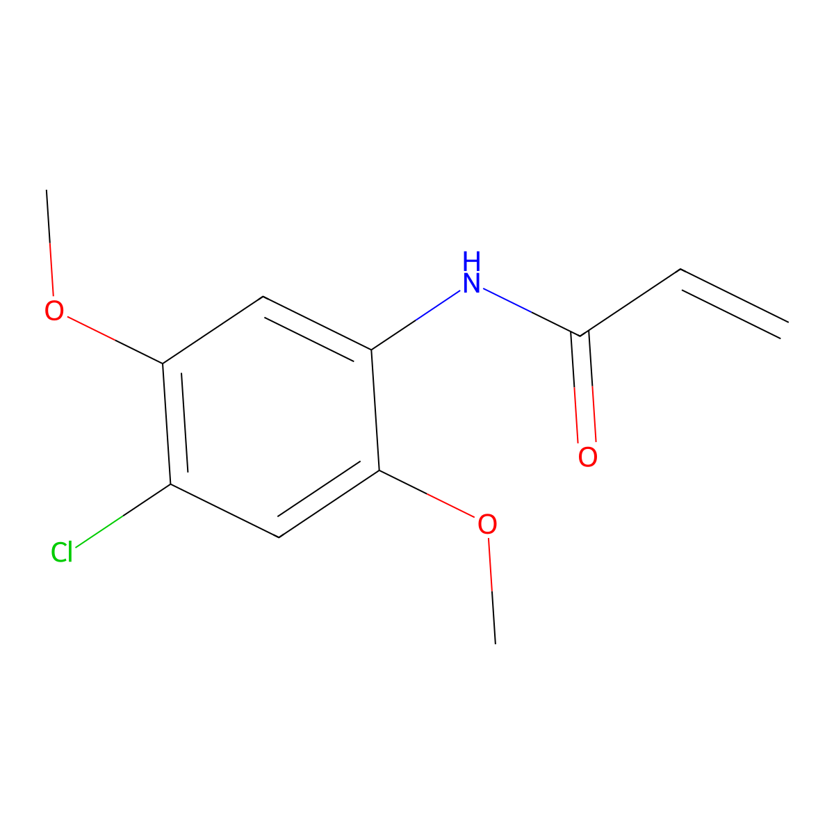 N-(4-chloro-2,5-dimethoxyphenyl)prop-2-enamide molecular structure, CAS 1156750-86-5
