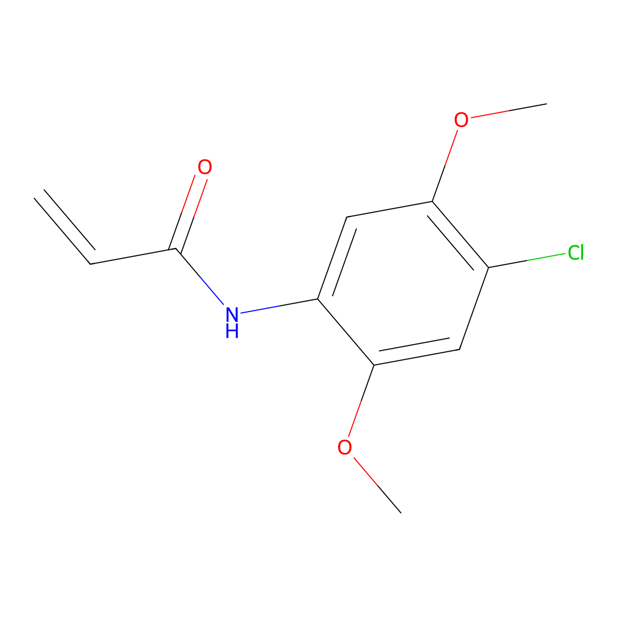 N-(4-chloro-2,5-dimethoxyphenyl)prop-2-enamide molecular structure, CAS 1156750-86-5