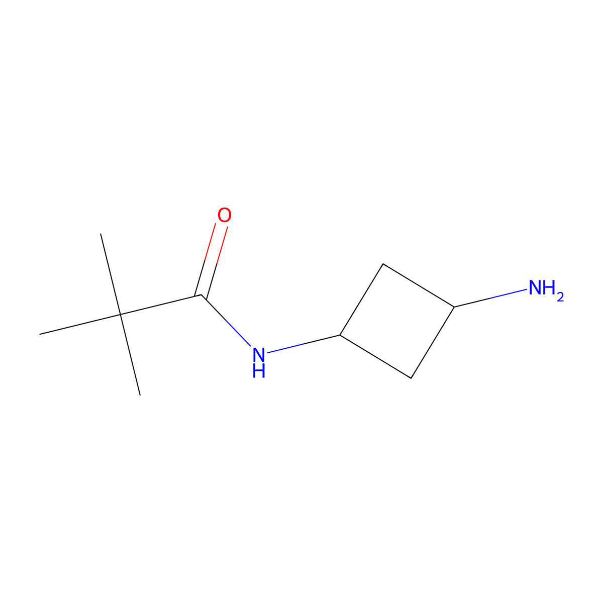 N-(3-Aminocyclobutyl)-2,2-dimethylpropanamide molecular structure, CAS 1156752-37-2
