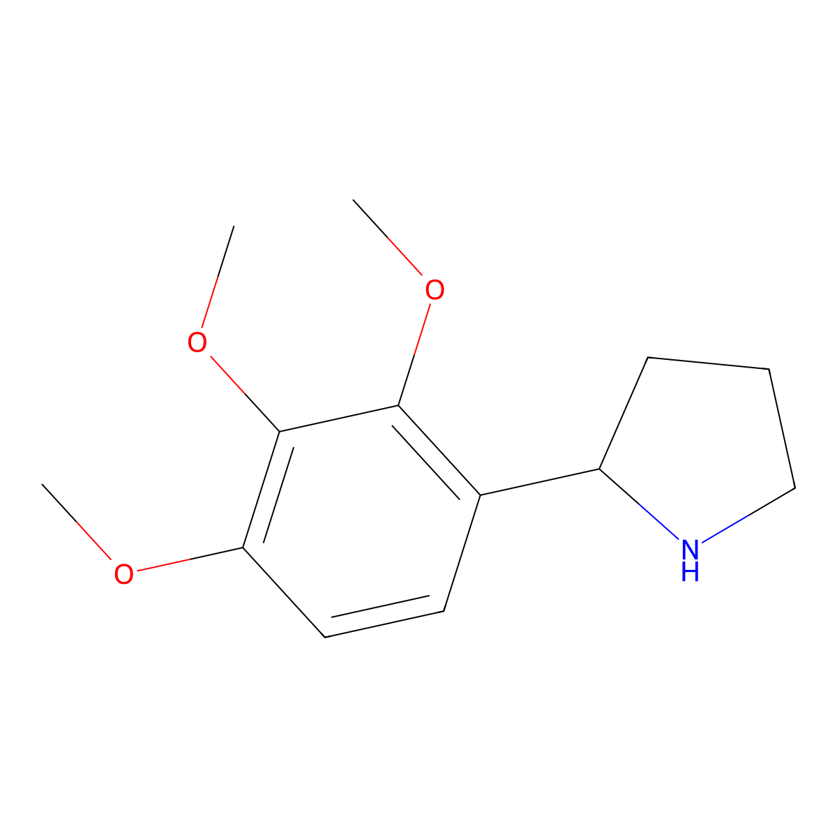 2-(2,3,4-Trimethoxyphenyl)pyrrolidine molecular structure, CAS 1156752-44-1