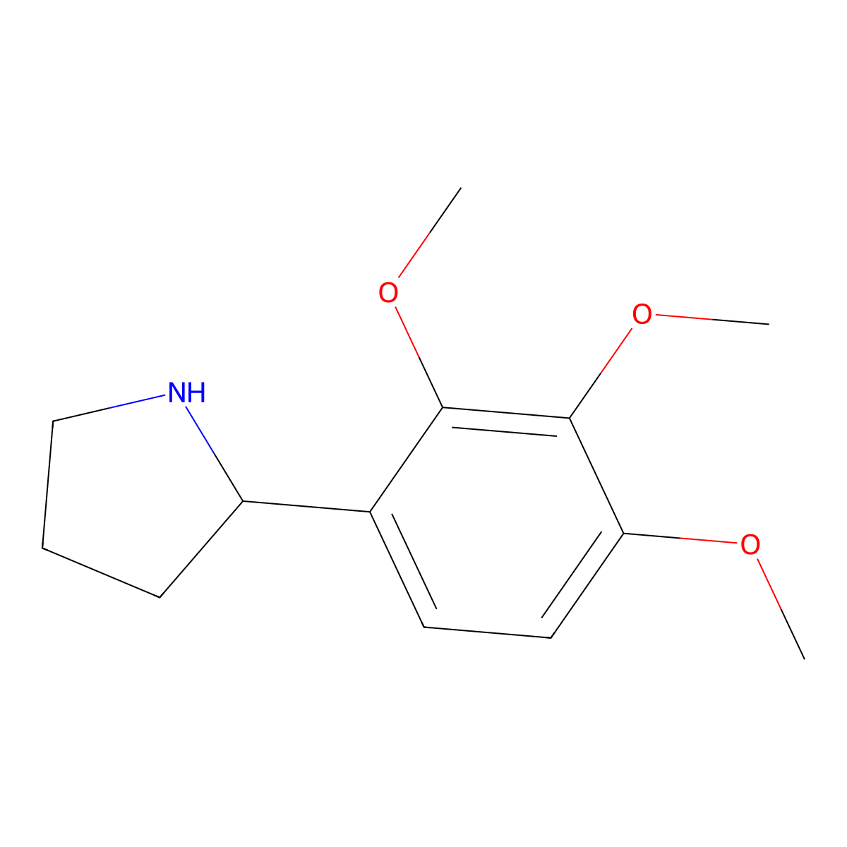 2-(2,3,4-Trimethoxyphenyl)pyrrolidine molecular structure, CAS 1156752-44-1
