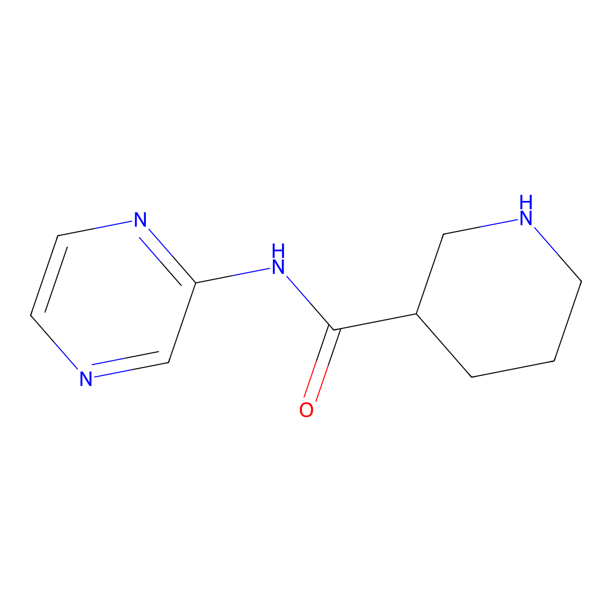 N-(pyrazin-2-yl)piperidine-3-carboxamide molecular structure, CAS 1156753-79-5