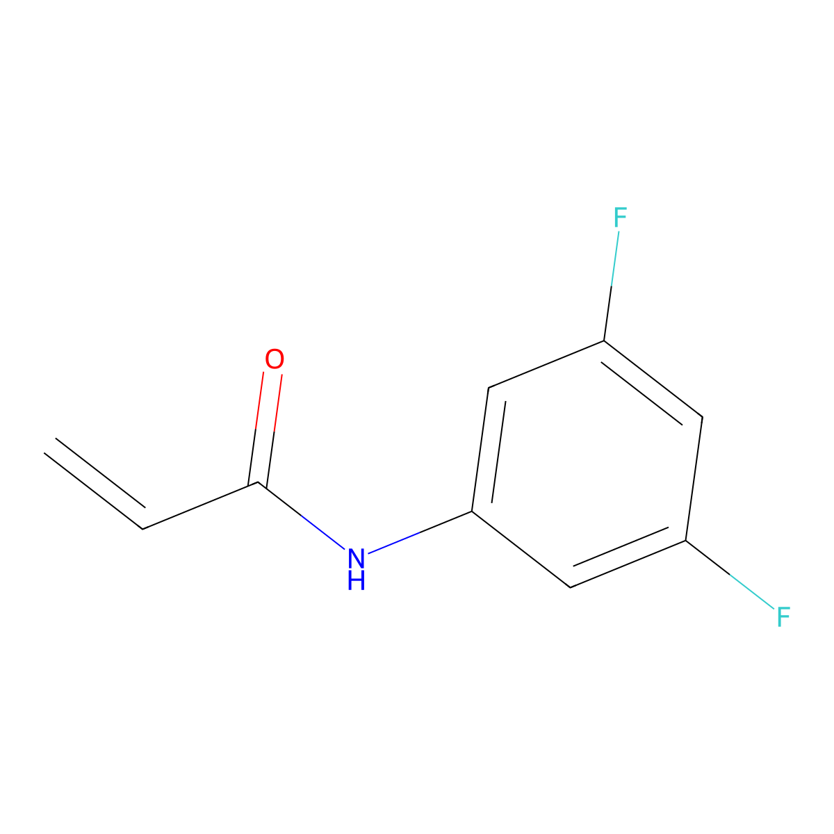 N-(3,5-difluorophenyl)prop-2-enamide molecular structure, CAS 1156755-81-5