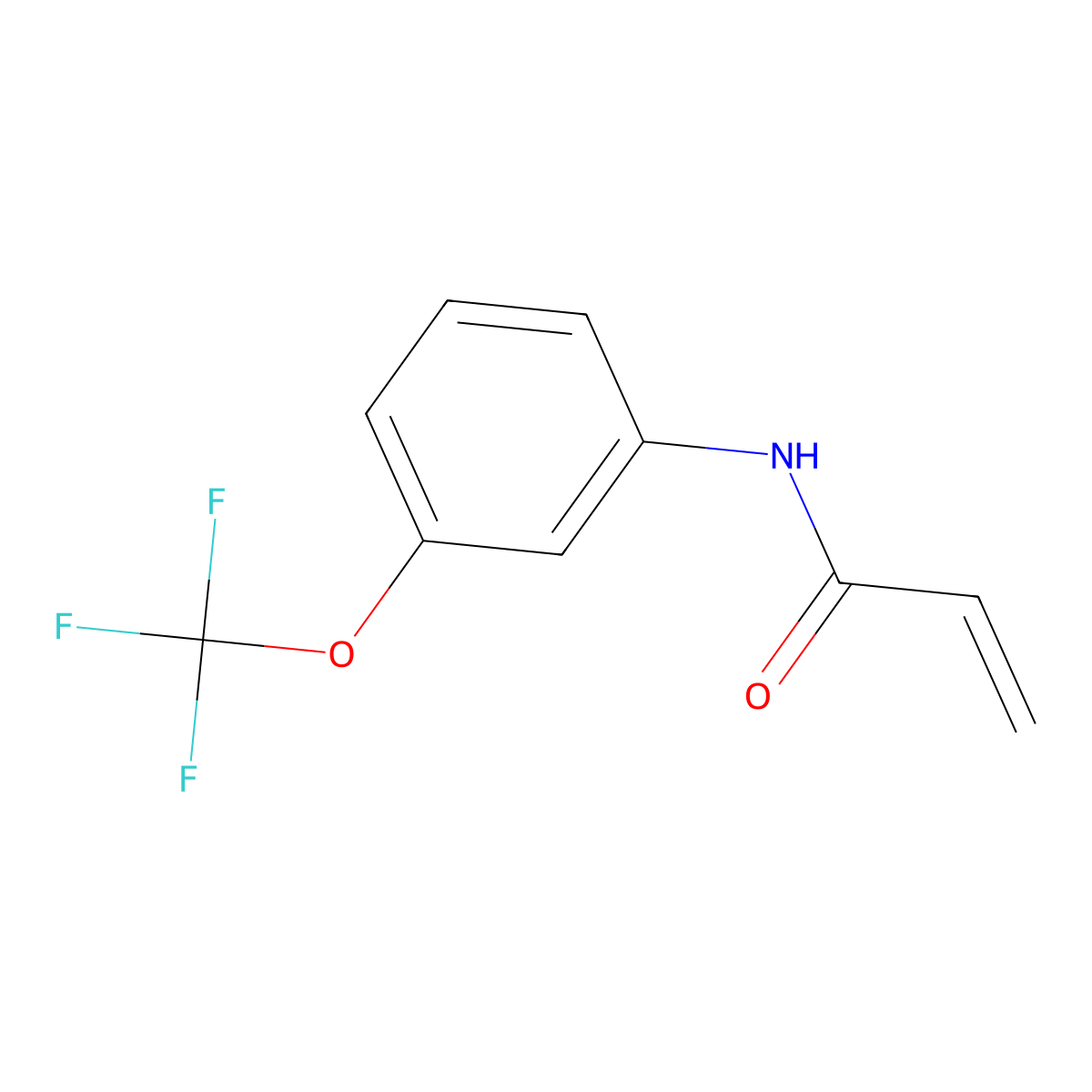 N-(3-(trifluoromethoxy)phenyl)acrylamide molecular structure, CAS 1156755-90-6
