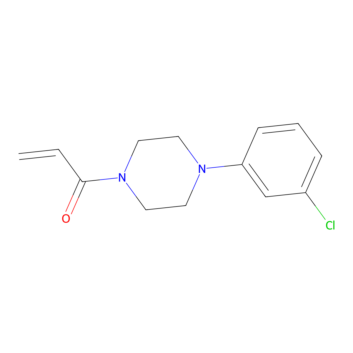 1-[4-(3-Chlorophenyl)piperazino]-2-propen-1-one molecular structure, CAS 1156755-99-5