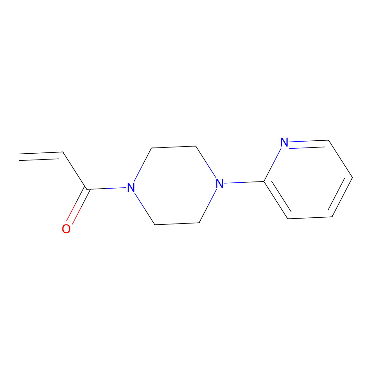 1-[4-(2-Pyridyl)piperazino]-2-propen-1-one molecular structure, CAS 1156756-05-6