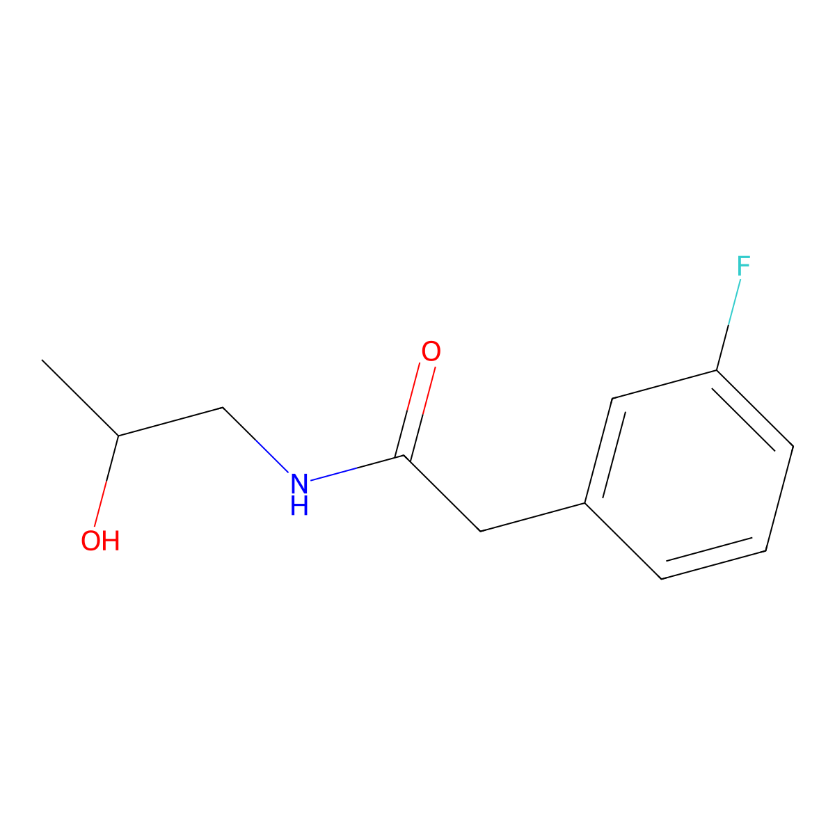 2-(3-fluorophenyl)-N-(2-hydroxypropyl)acetamide molecular structure, CAS 1156758-44-9