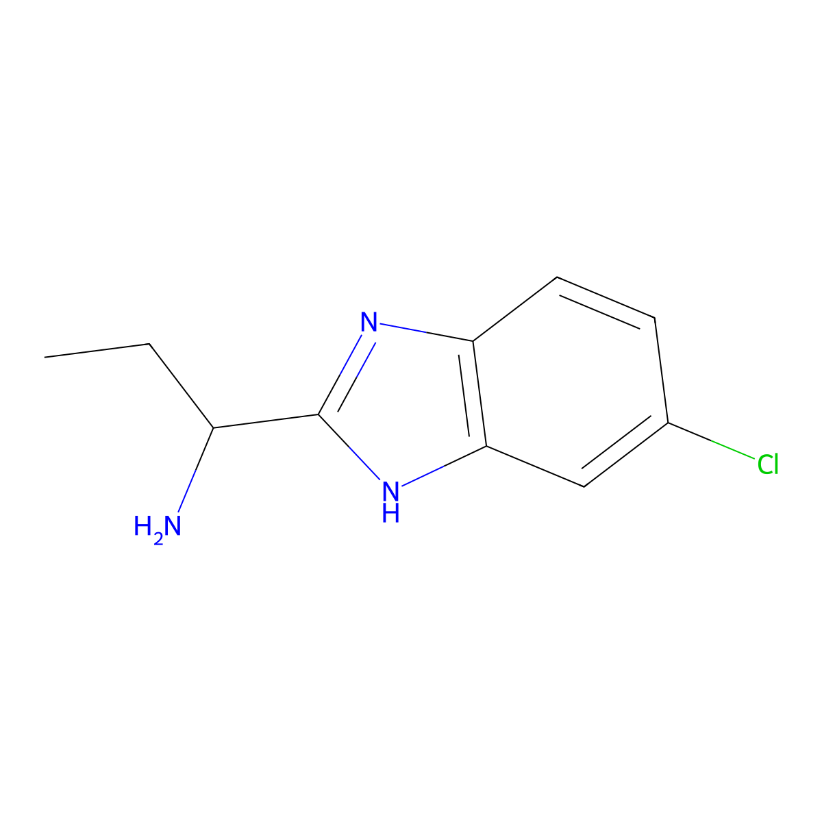 1-(5-Chloro-1h-benzo[d]imidazol-2-yl)propan-1-amine molecular structure, CAS 1156769-41-3