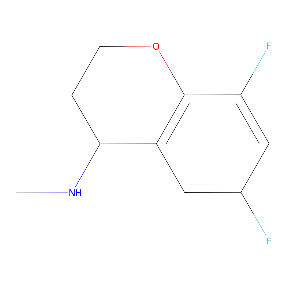 6,8-Difluoro-N-methylchroman-4-amine molecular structure, CAS 1156774-28-5
