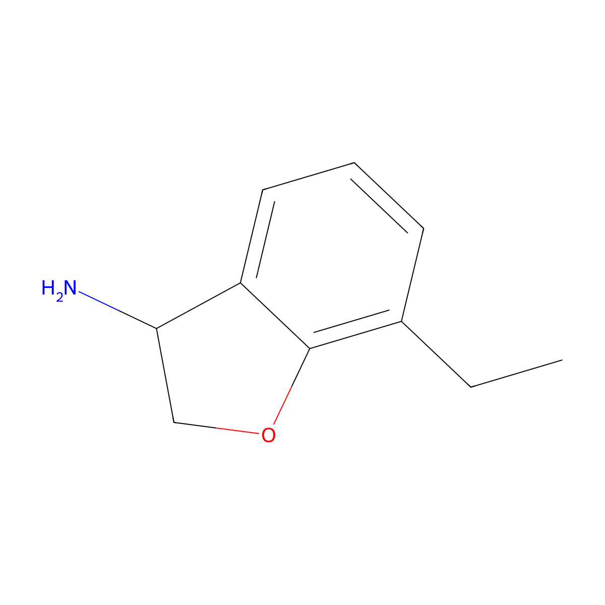 7-Ethyl-2,3-dihydro-1-benzofuran-3-amine molecular structure, CAS 1156775-41-5