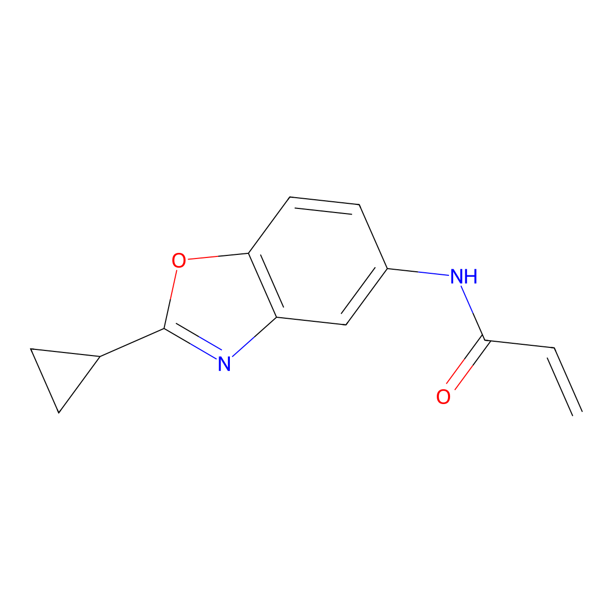 N-(2-Cyclopropylbenzo[d]oxazol-5-yl)acrylamide molecular structure, CAS 1156794-25-0