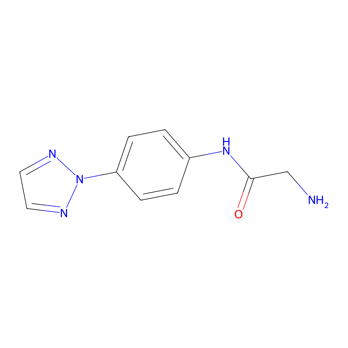 2-Amino-N-[4-(2H-1,2,3-triazol-2-yl)phenyl]acetamide molecular structure, CAS 1156795-92-4