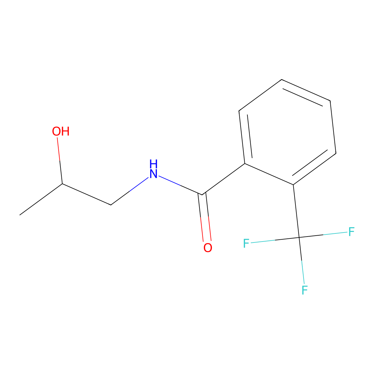 N-(2-hydroxypropyl)-2-(trifluoromethyl)benzamide molecular structure, CAS 1156803-28-9