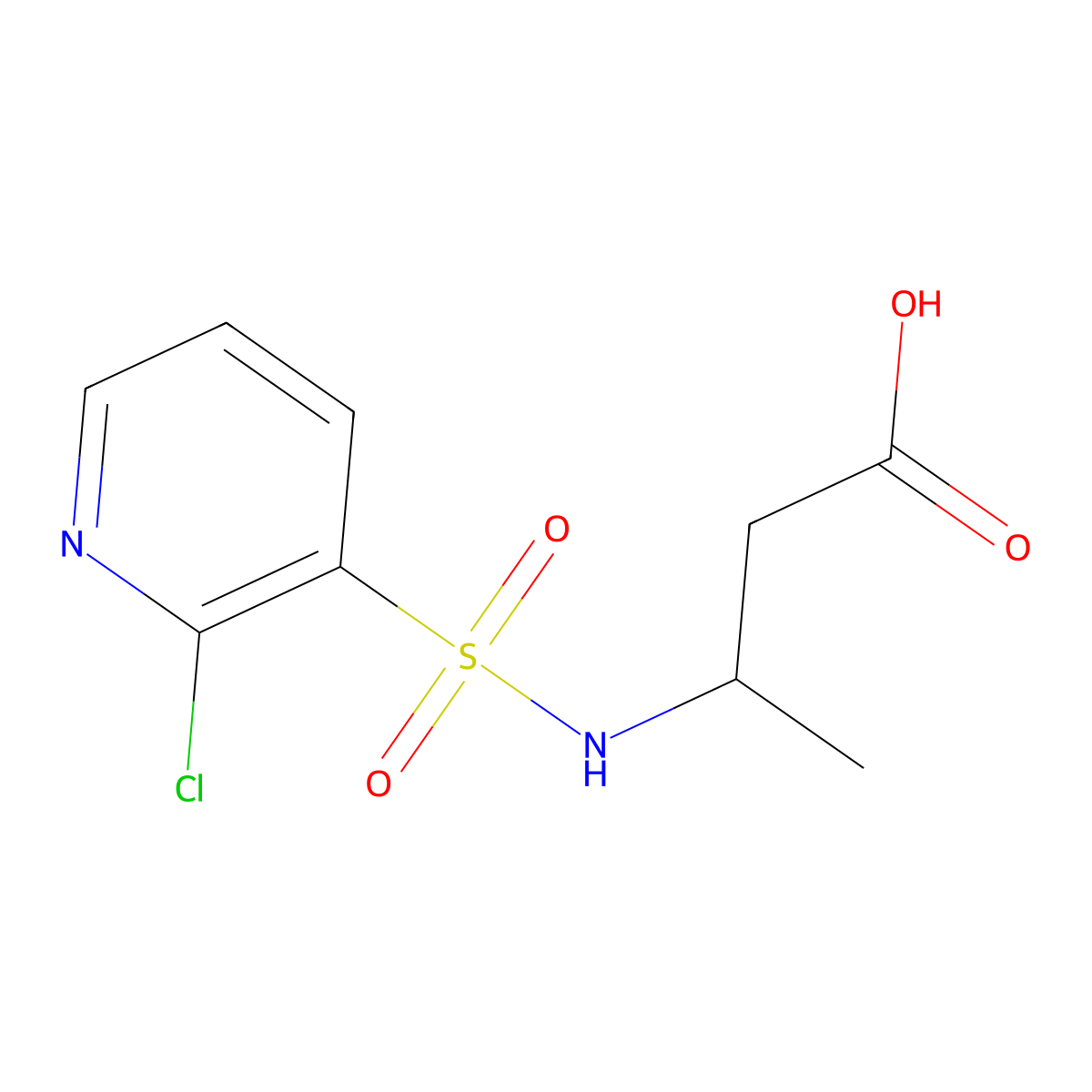3-(2-Chloropyridine-3-sulfonamido)butanoic acid molecular structure, CAS 1156804-12-4