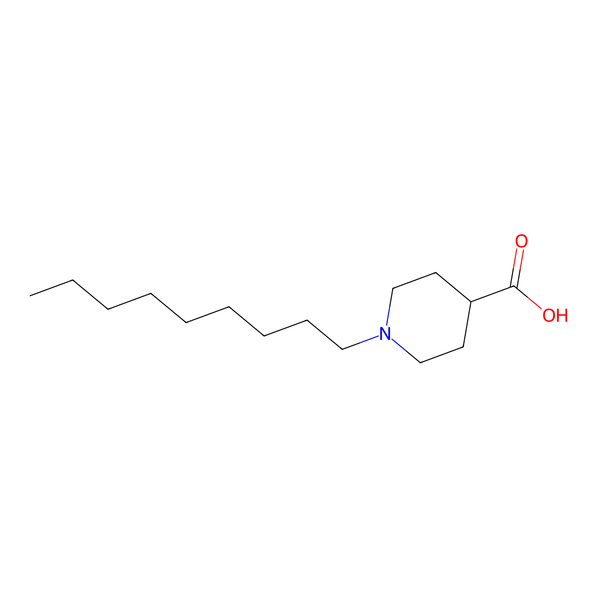 1-Nonylpiperidine-4-carboxylic acid molecular structure, CAS 1156807-77-0