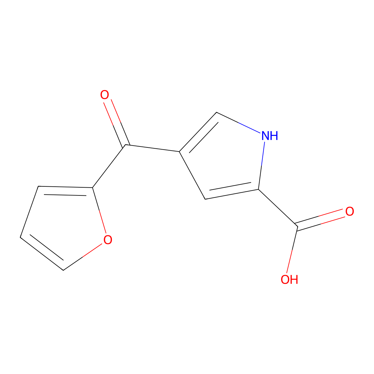 4-(furan-2-carbonyl)-1H-pyrrole-2-carboxylicacid molecular structure, CAS 1156809-37-8