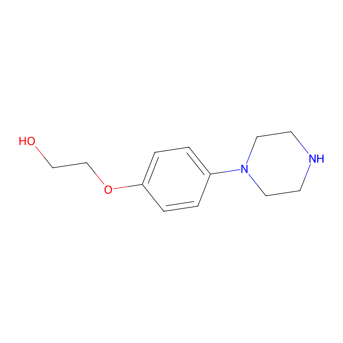 2-[4-Piperazin-1-ylphenoxy]-ethanol molecular structure, CAS 1156818-22-2