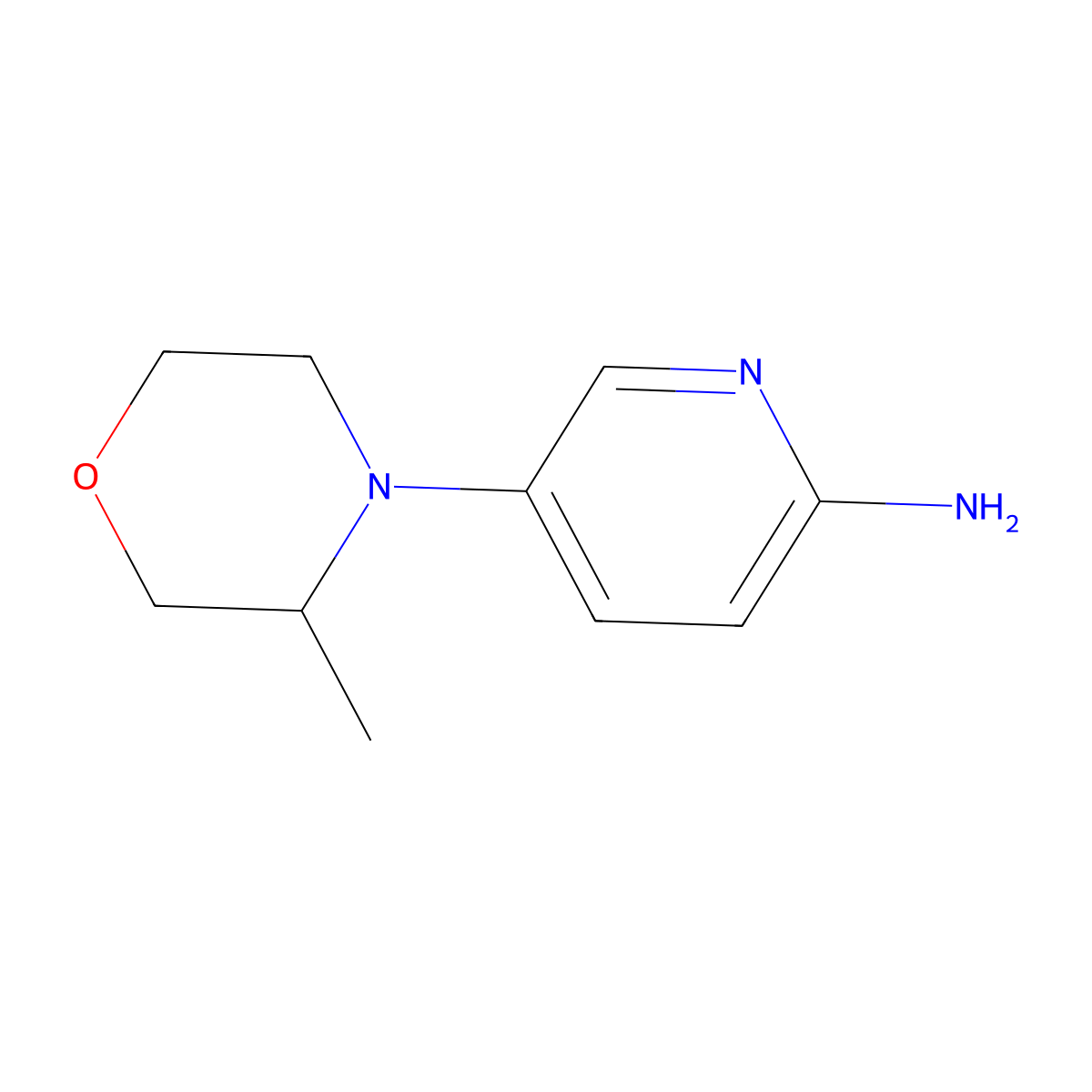 5-(3-Methylmorpholino)pyridin-2-amine molecular structure, CAS 1156819-64-5