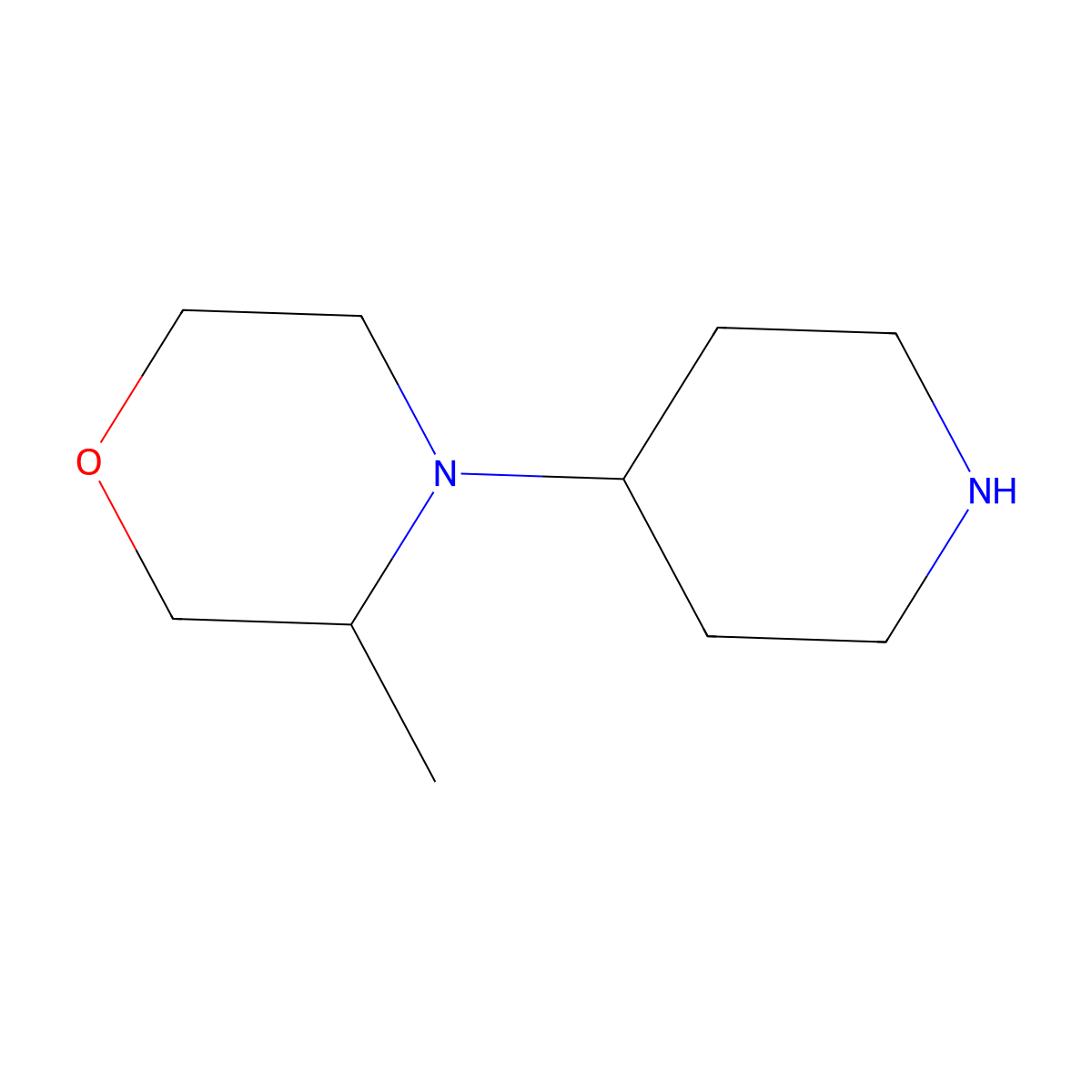 3-Methyl-4-(piperidin-4-yl)morpholine molecular structure, CAS 1156820-09-5
