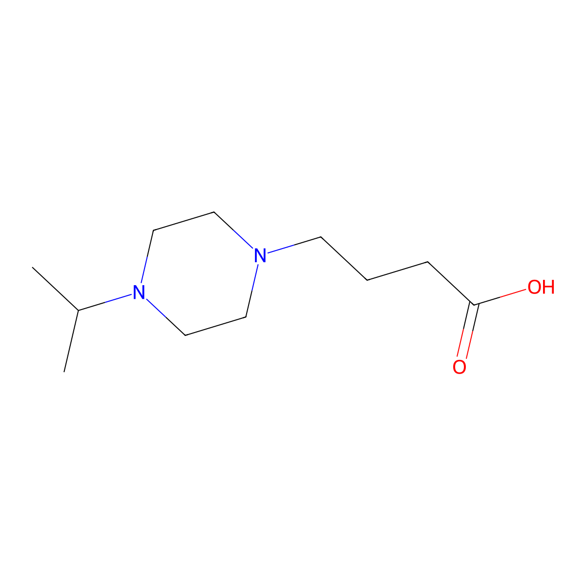 4-(4-Isopropyl-1-piperazinyl)butanoic acid molecular structure, CAS 1156829-32-1