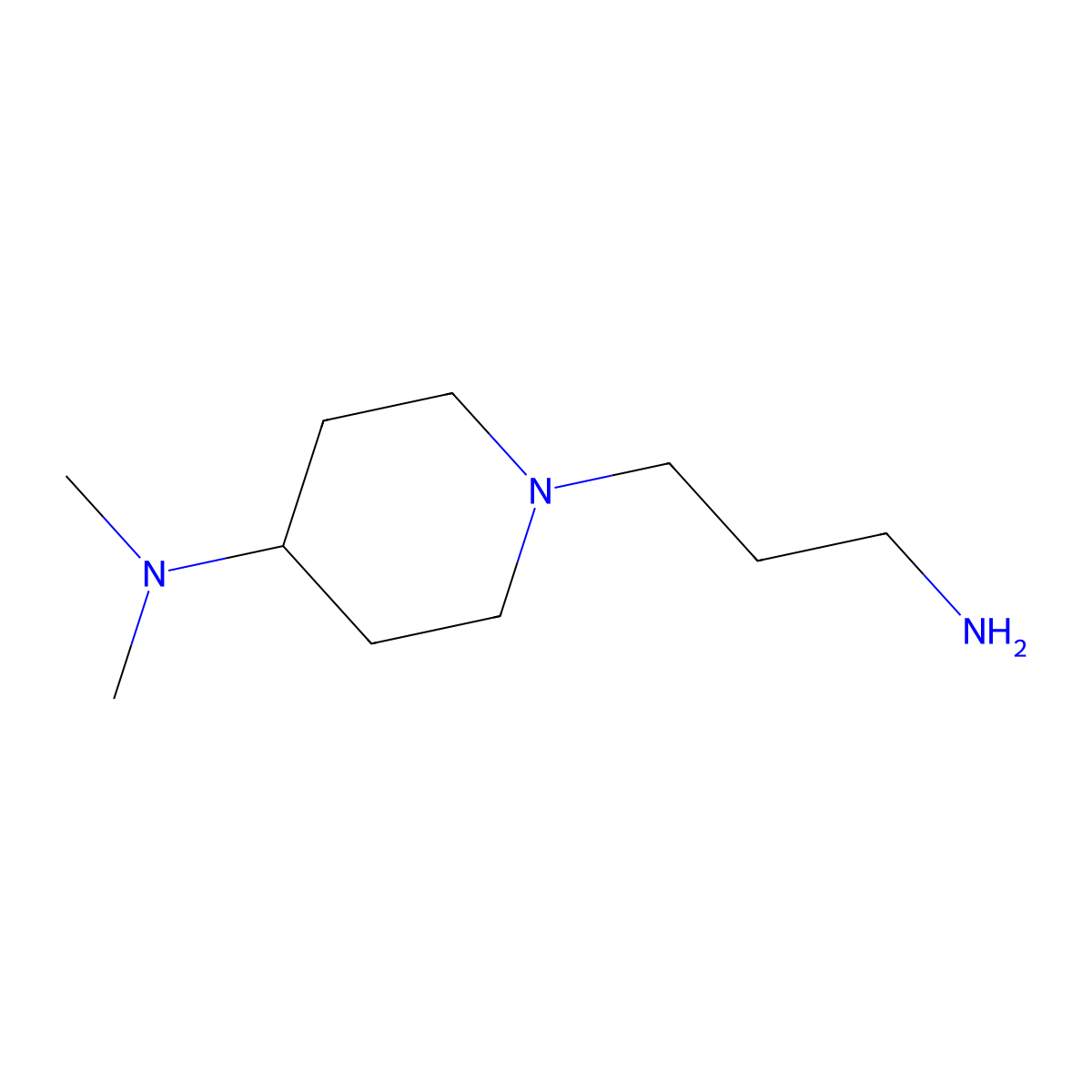 1-(3-aminopropyl)-N,N-dimethylpiperidin-4-amine molecular structure, CAS 1156830-58-8