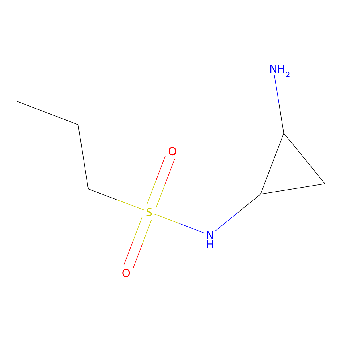 N-(2-aminocyclopropyl)propane-1-sulfonamide molecular structure, CAS 1156834-39-7