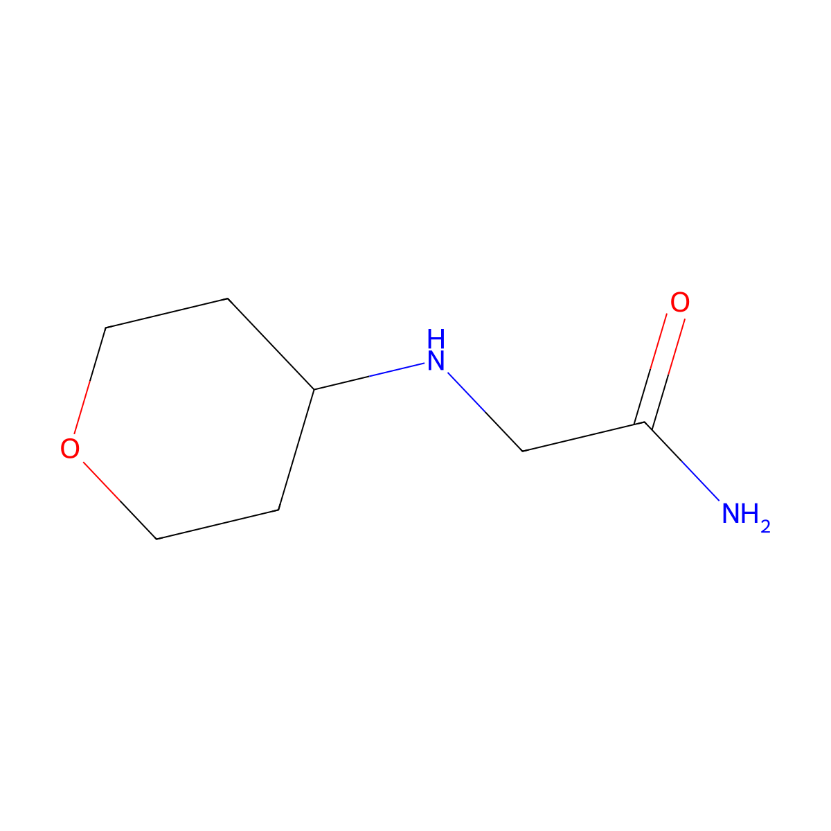 2-[(Oxan-4-yl)amino]acetamide molecular structure, CAS 1156837-18-1