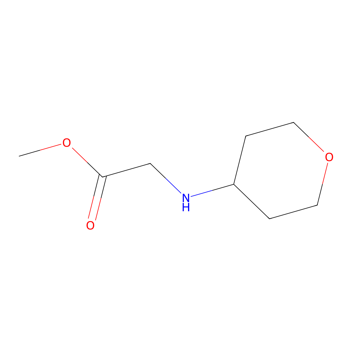 Methyl 2-[(oxan-4-yl)amino]acetate molecular structure, CAS 1156837-33-0