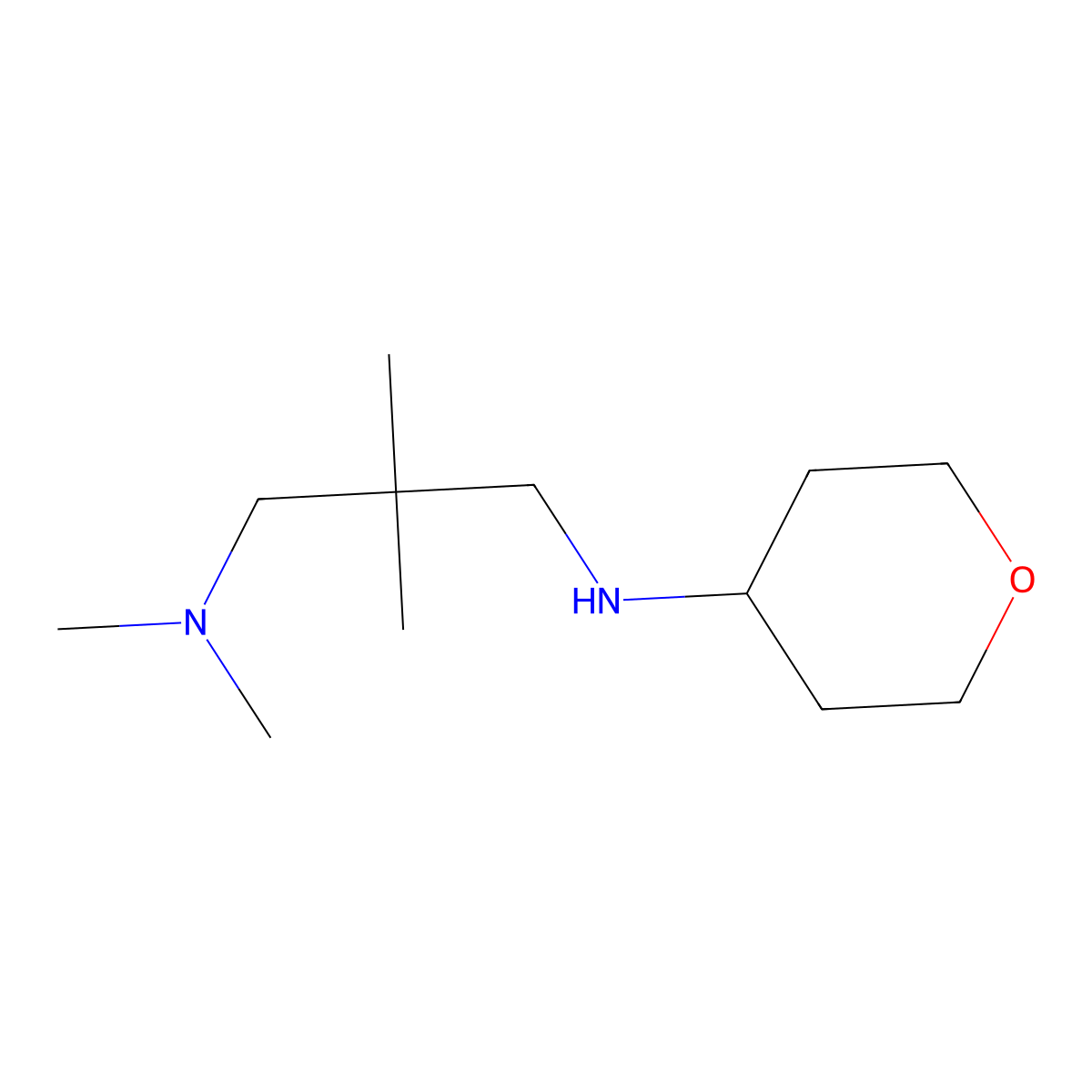 N-[3-(dimethylamino)-2,2-dimethylpropyl]oxan-4-amine molecular structure, CAS 1156838-36-6