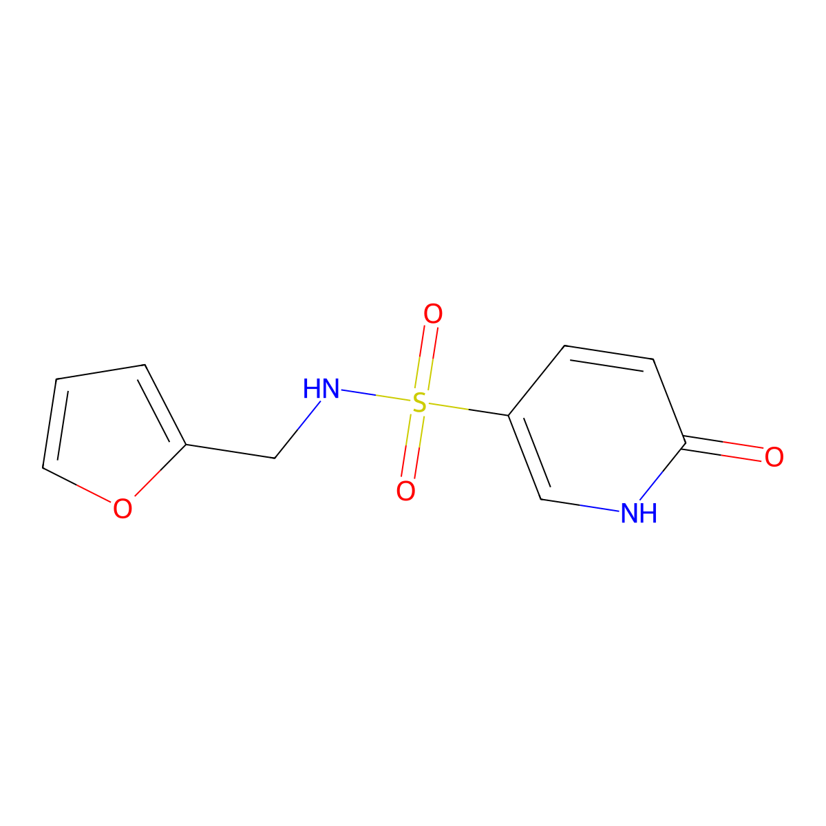 N-(Furan-2-ylmethyl)-6-oxo-1,6-dihydropyridine-3-sulfonamide molecular structure, CAS 1156840-03-7