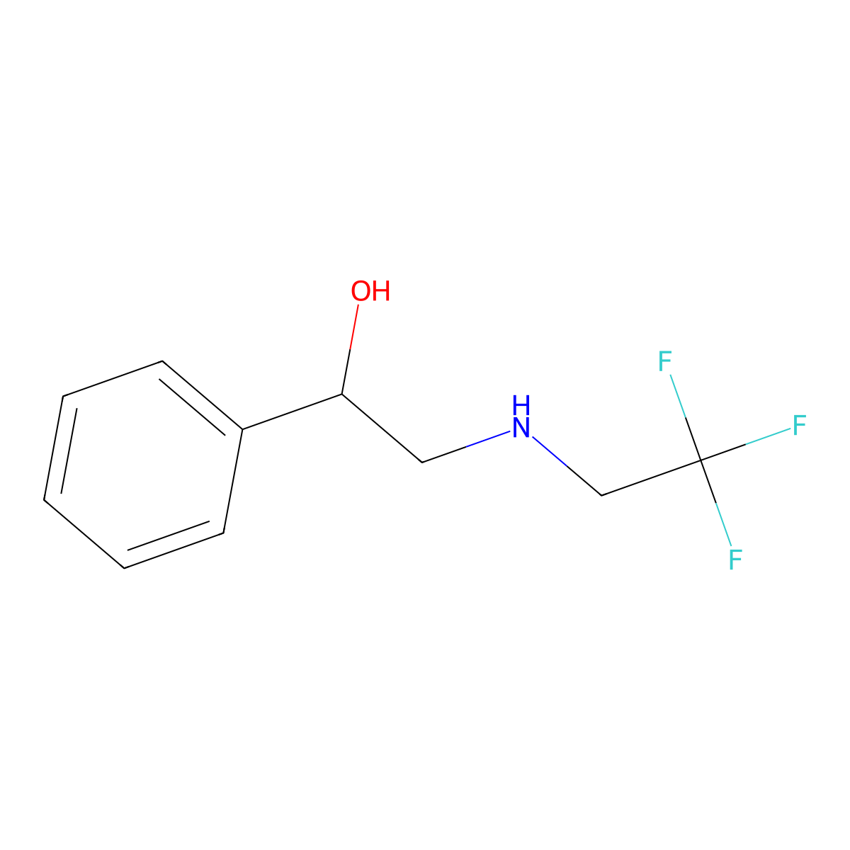 1-Phenyl-2-[(2,2,2-trifluoroethyl)amino]ethan-1-ol molecular structure, CAS 1156845-41-8