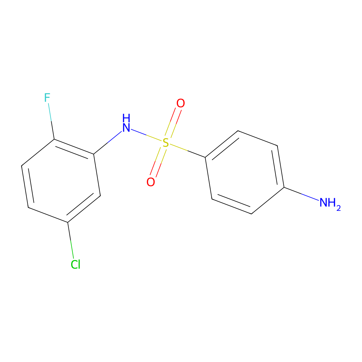 4-amino-N-(5-chloro-2-fluorophenyl)benzenesulfonamide molecular structure, CAS 1156849-32-9