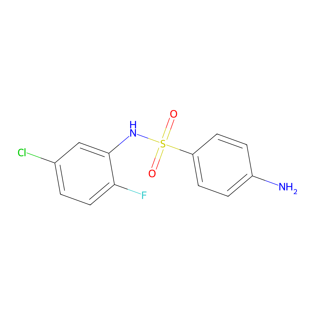 4-amino-N-(5-chloro-2-fluorophenyl)benzenesulfonamide molecular structure, CAS 1156849-32-9