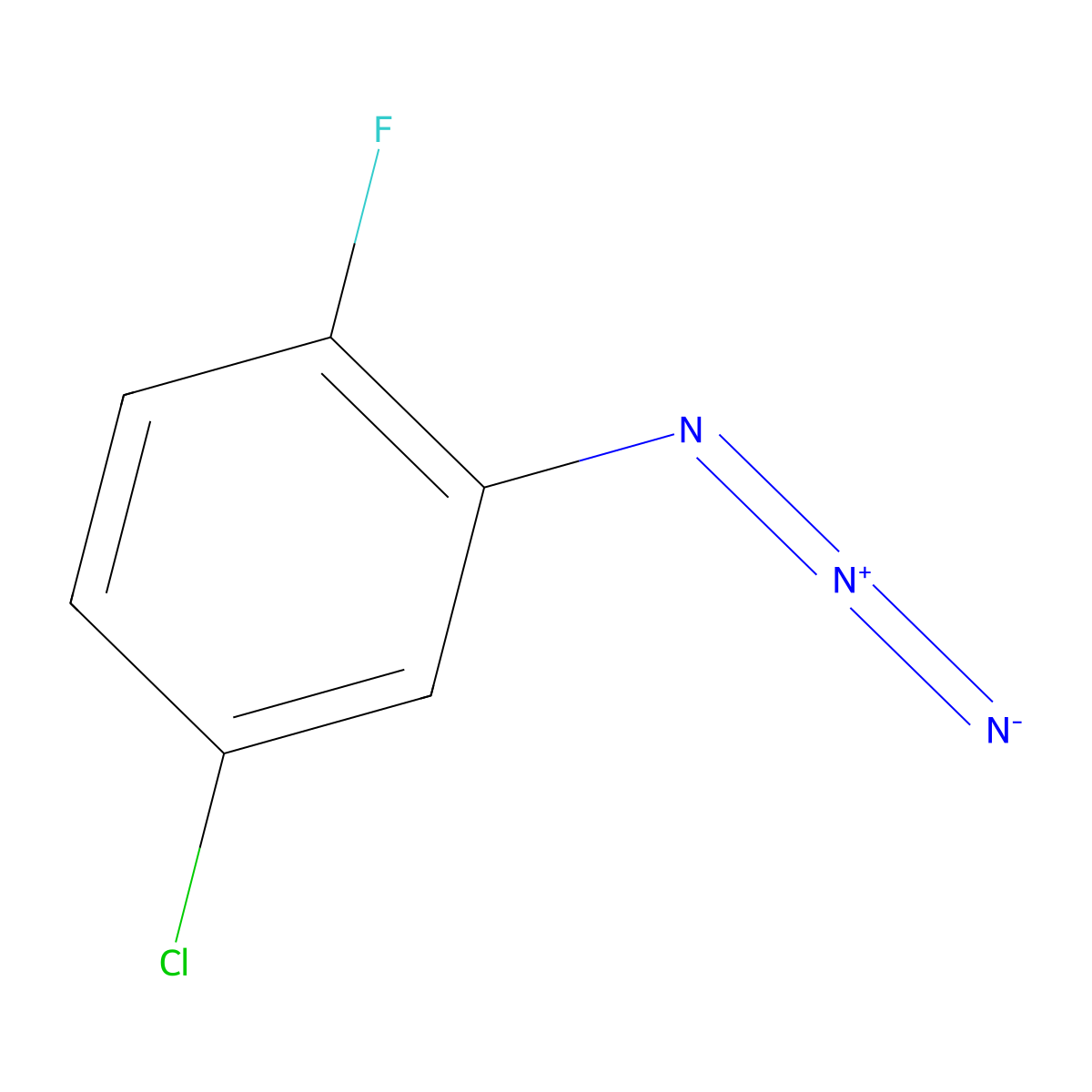 2-Azido-4-chloro-1-fluorobenzene molecular structure, CAS 1156849-91-0