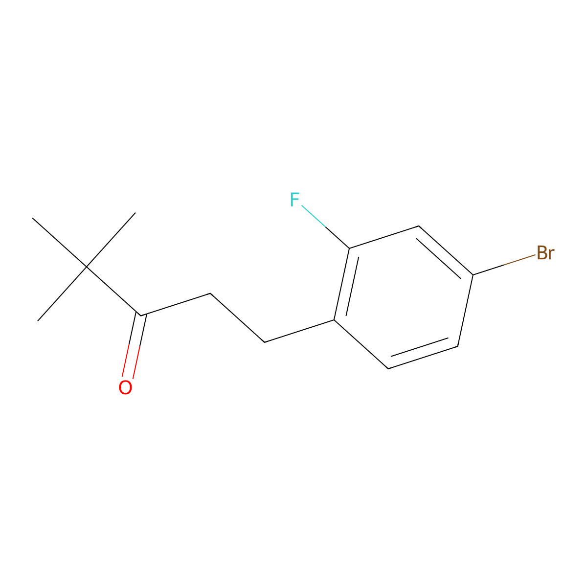 1-(4-Bromo-2-fluorophenyl)-4,4-dimethylpentan-3-one molecular structure, CAS 1156853-52-9