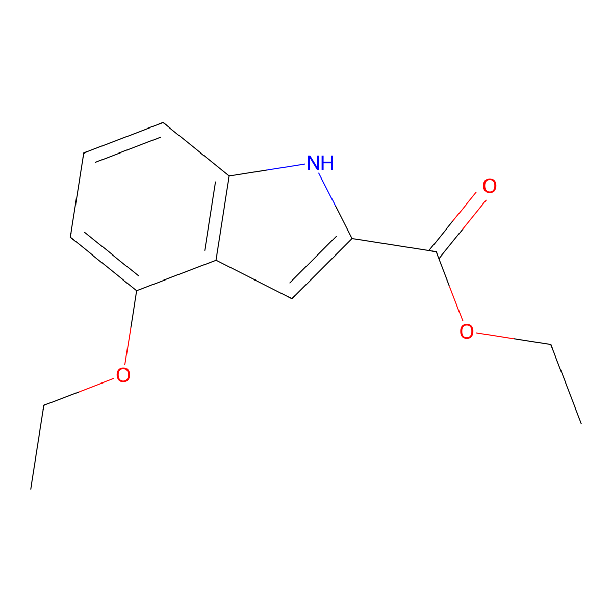 ethyl 4-ethoxy-1H-indole-2-carboxylate molecular structure, CAS 1156857-24-7