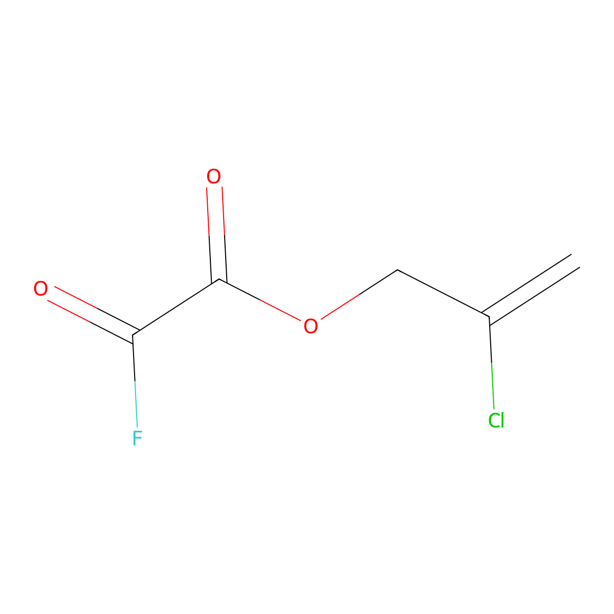 Acetic acid, fluorooxo-, 2-chloro-2-propenyl ester molecular structure, CAS 115686-70-9