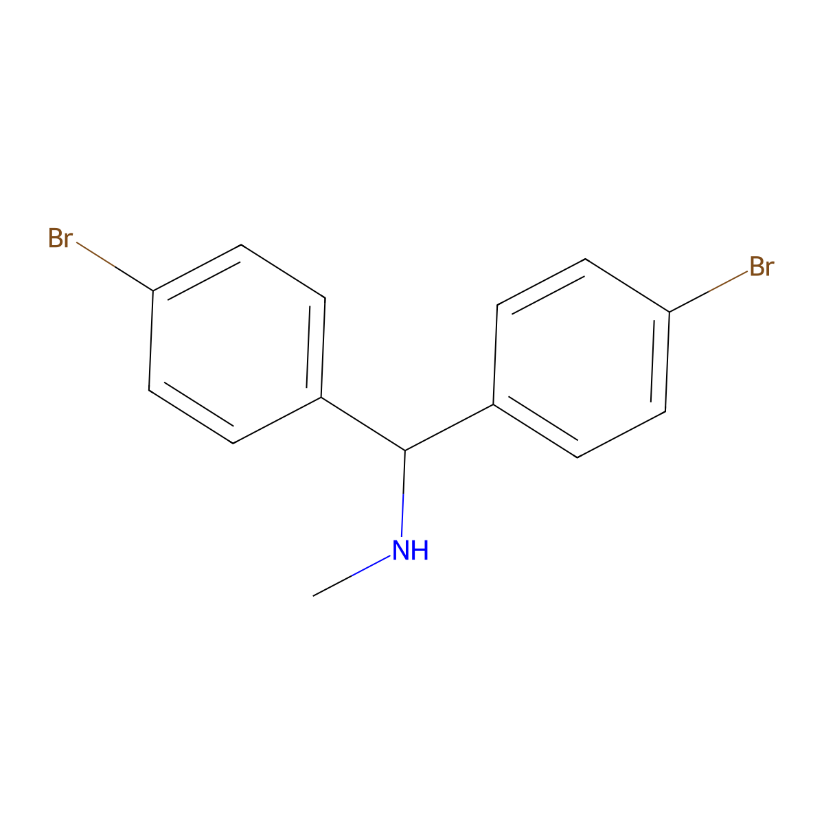 [Bis(4-bromophenyl)methyl](methyl)amine molecular structure, CAS 1156860-57-9