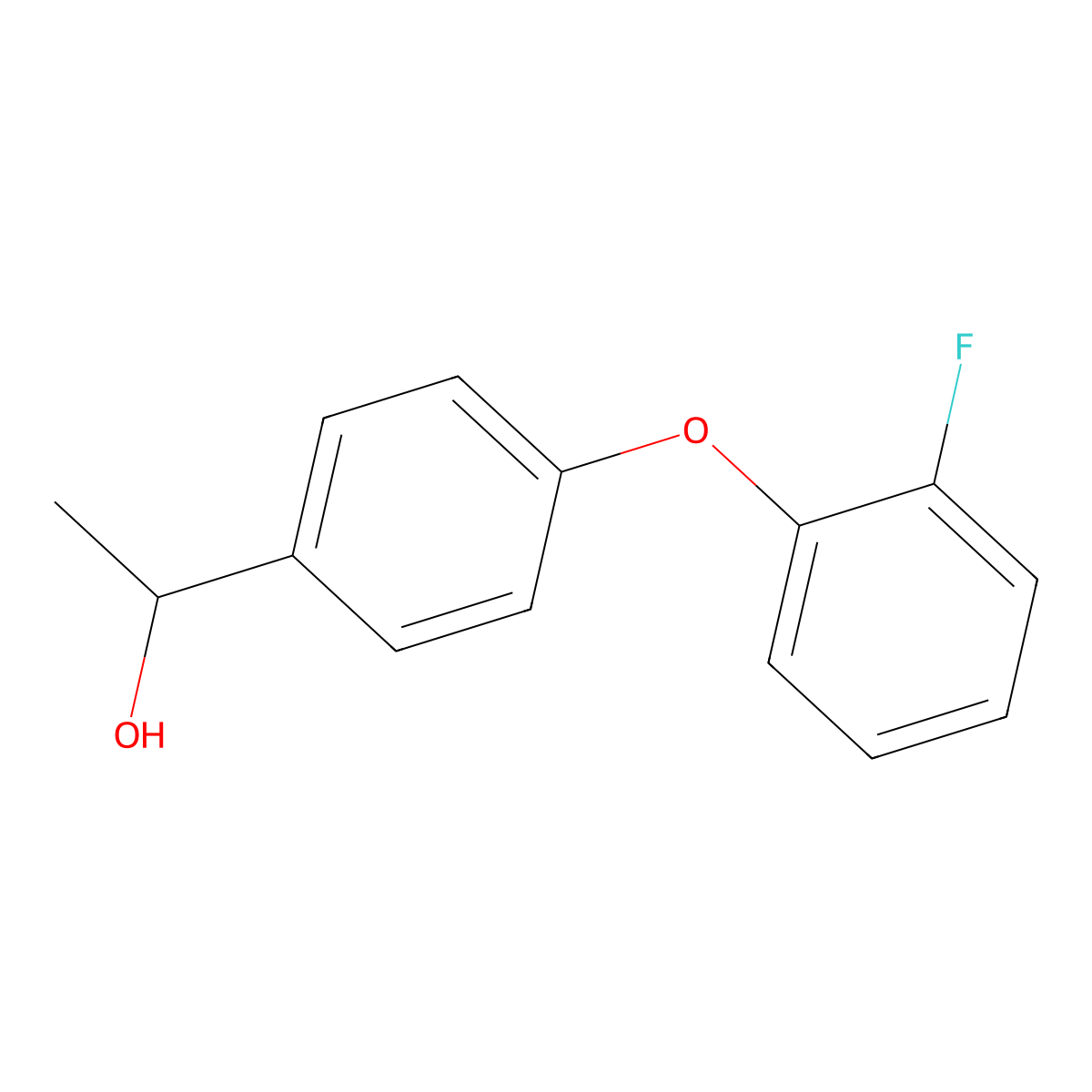 1-[4-(2-Fluorophenoxy)phenyl]ethan-1-ol molecular structure, CAS 1156865-10-9