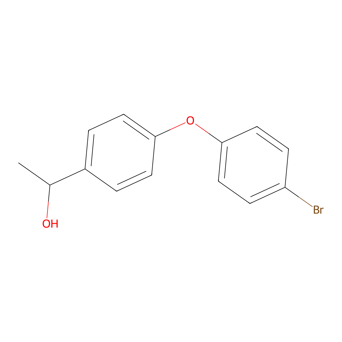1-[4-(4-Bromophenoxy)phenyl]ethan-1-ol molecular structure, CAS 1156865-40-5