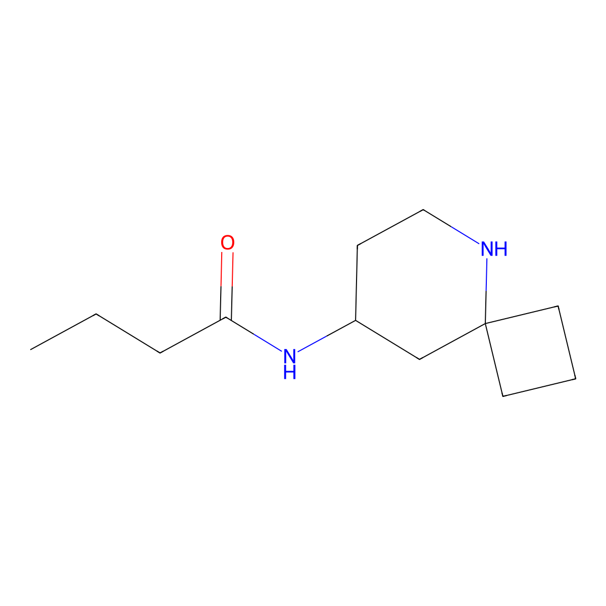 N-{5-azaspiro[3.5]nonan-8-yl}butanamide molecular structure, CAS 1156875-28-3