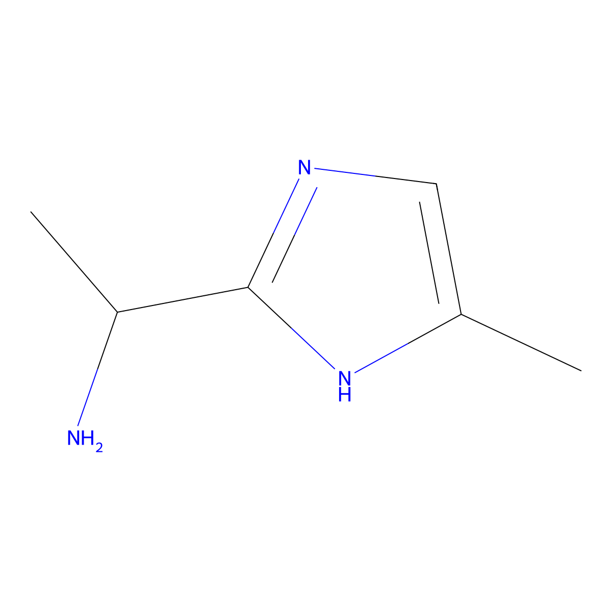 1-(4-methyl-1H-imidazol-2-yl)ethanamine molecular structure, CAS 1156884-70-6