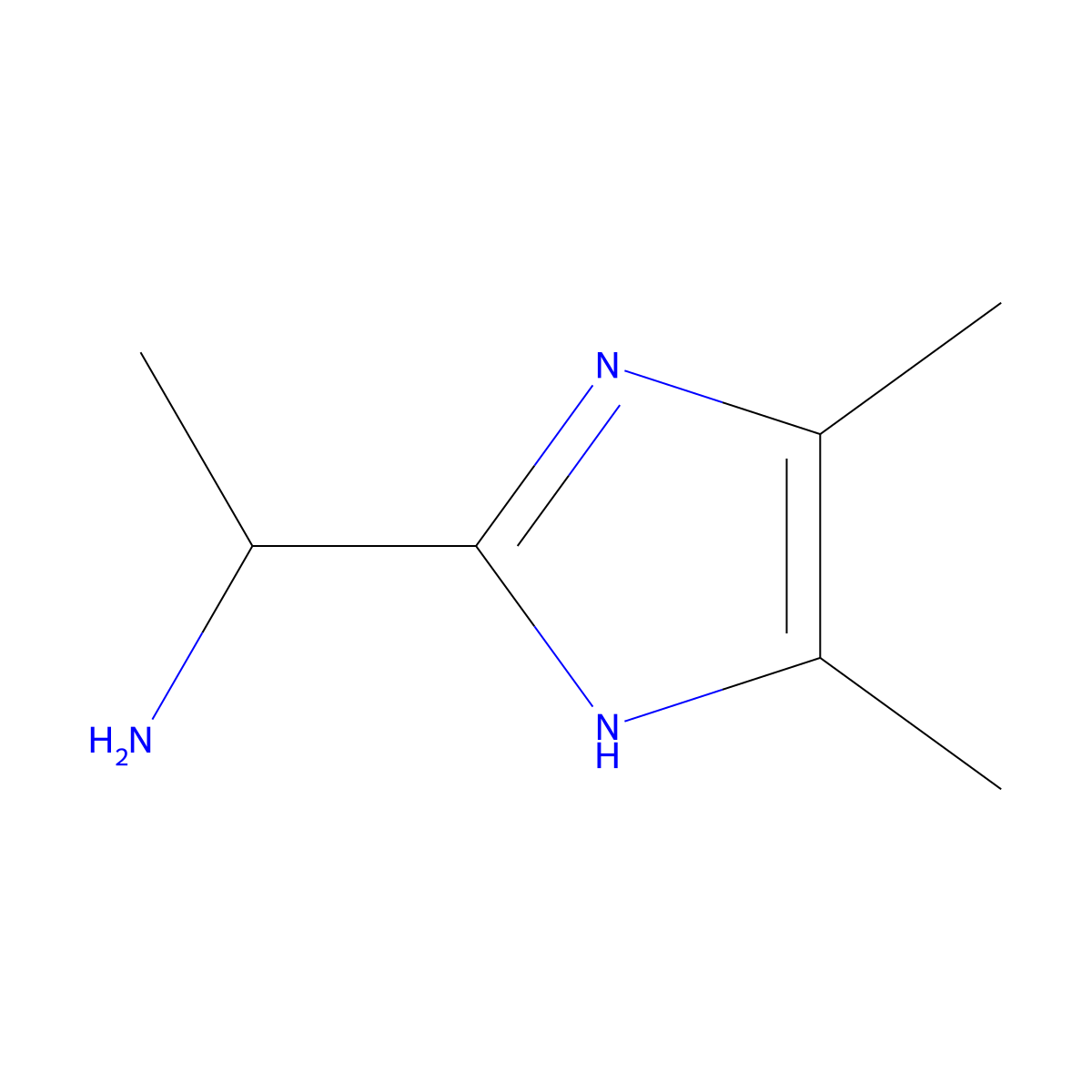 1-(4,5-dimethyl-1H-imidazol-2-yl)ethan-1-amine molecular structure, CAS 1156888-55-9