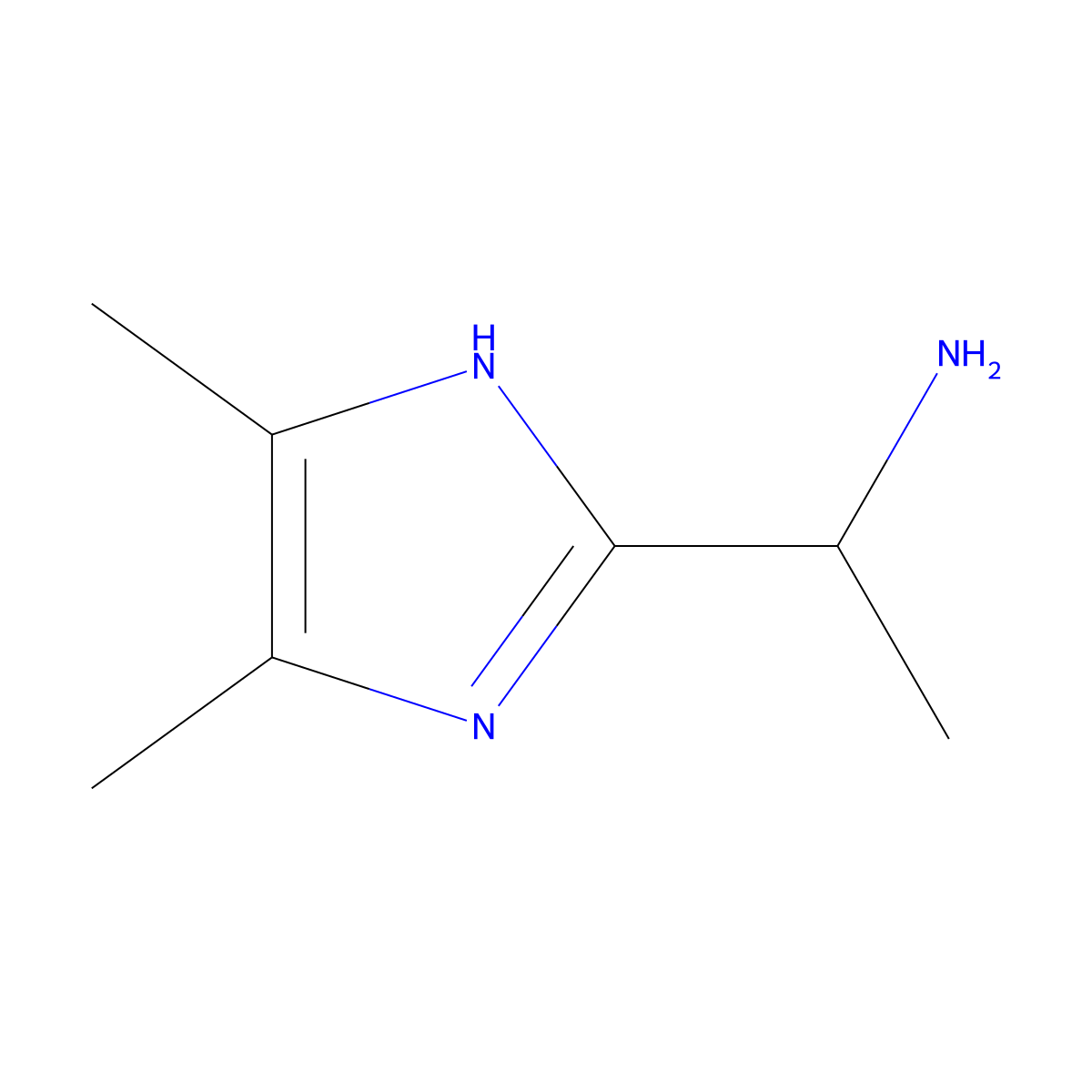 1-(4,5-dimethyl-1H-imidazol-2-yl)ethan-1-amine molecular structure, CAS 1156888-55-9